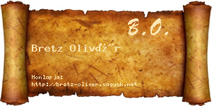 Bretz Olivér névjegykártya